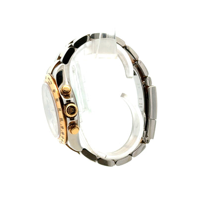 Rolex 116523 Daytona 40mm Silver Dial Two-Tone Oyster Bracelet Watch — caseback view