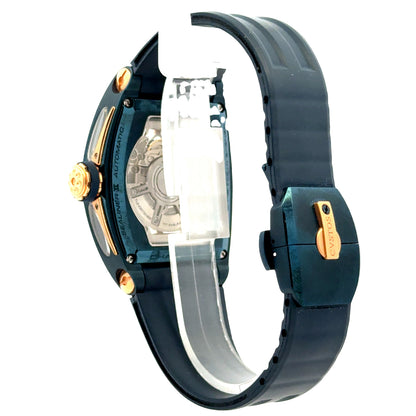 Cvstos Challenge Sealiner II Automatic Skeleton Dial Two-Tone Titanium Watch — reverse view
