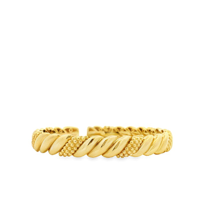 Gabriel & Co. 14k Yellow Gold Bujukan Split Bangle Bracelet — reverse view
