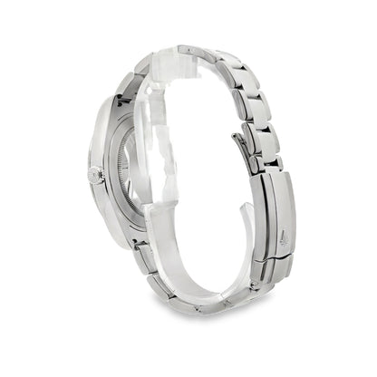 Rolex 116334 Datejust II 41mm Rhodium Diamond Dial Stainless Steel Watch — underside view