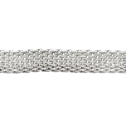 Tiffany & Co Sterling Silver Somerset Mesh Necklace 17" — underside view