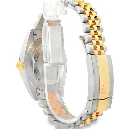 Rolex 126333 Datejust 41mm Wimbledon Dial Two-Tone Jubilee Watch — caseback view