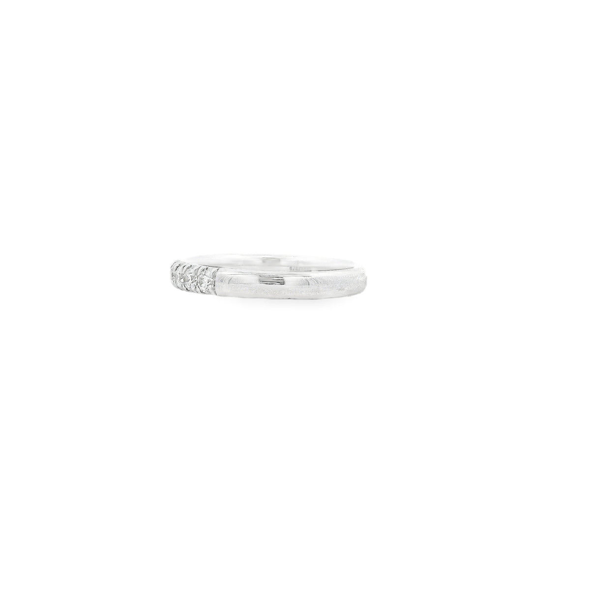 Gabriel & Co. 14k White Gold 0.50ctw Diamond French Pavé Engagement Ring — underside view