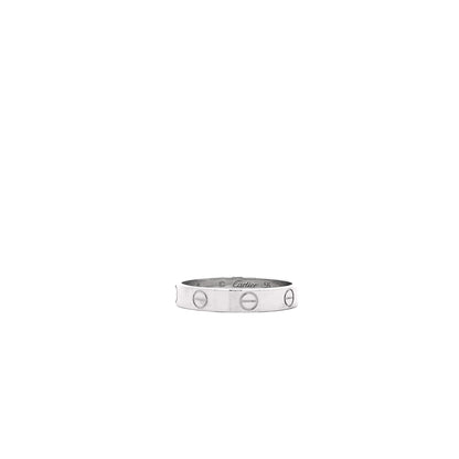 Cartier Platinum Love Ring with Papers — underside view