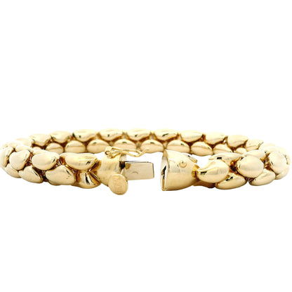 18k Yellow Gold Nanis Links Bracelet 7.5" — reverse view