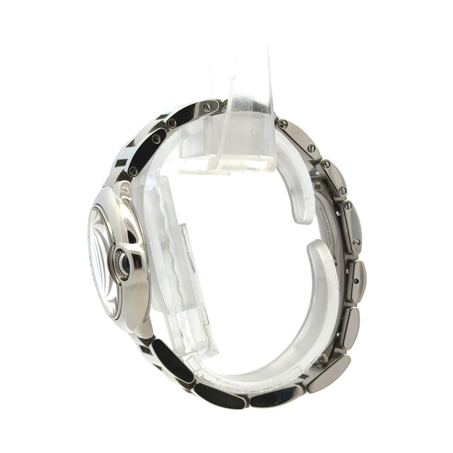 Cartier Ballon Bleu 28mm White Dial Stainless Steel Watch — caseback view