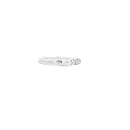 Gabriel & Co. 14k White Gold 0.50ctw Diamond French Pavé Engagement Ring — worn on the finger