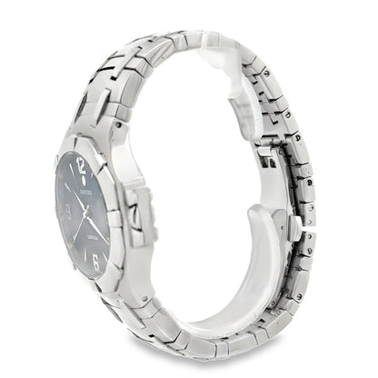 Concord Saratoga 37mm Black Dial Stainless Steel Watch — worn on the wrist
