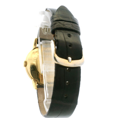 Patek Philippe 2484 Calatrava Yellow Gold Silvered Dial Watch — worn on the wrist