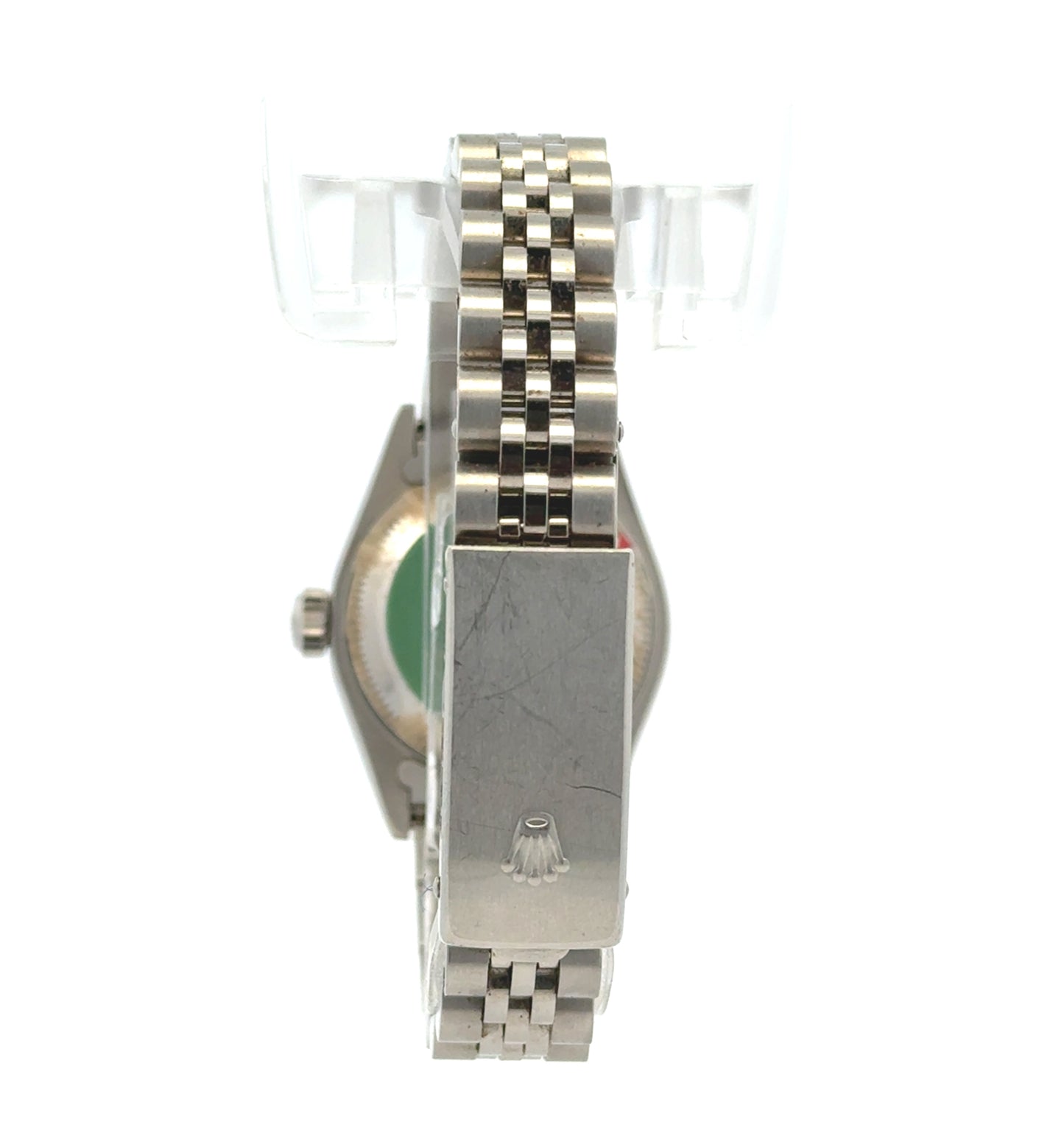 Rolex 79174 Datejust 26mm Two-Tone Blue Dial Jubilee Bracelet Watch — worn on the wrist