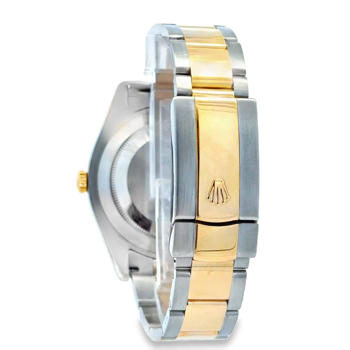 Rolex 116333 Datejust II 41mm Wimbledon Roman Dial Two-Tone Watch — worn on the wrist