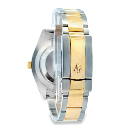 Rolex 116333 Datejust II 41mm Wimbledon Roman Dial Two-Tone Watch — worn on the wrist