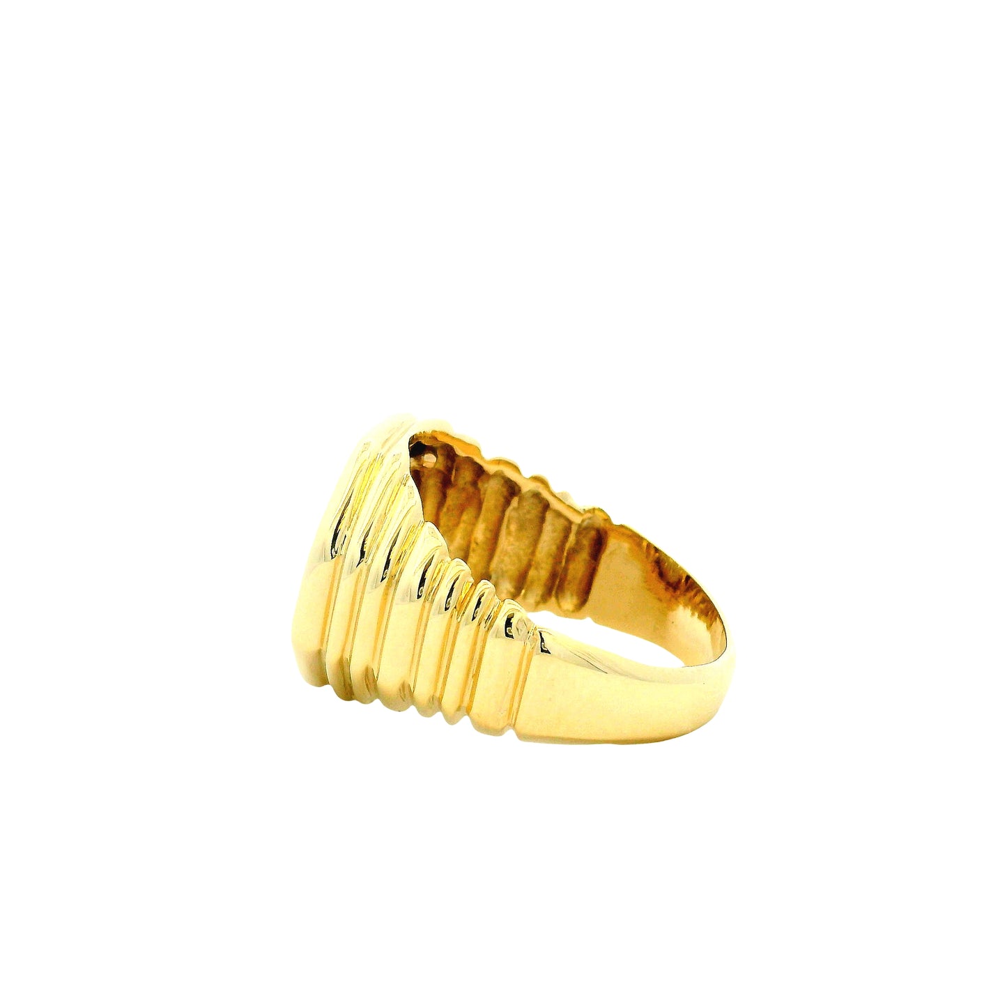 14k Yellow Gold 1.8ctw Round Diamond Pavé Cluster Cocktail Ring — worn on the finger