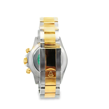 Rolex 116523 Daytona 40mm Silver Dial Two-Tone Oyster Bracelet Watch — worn on the wrist