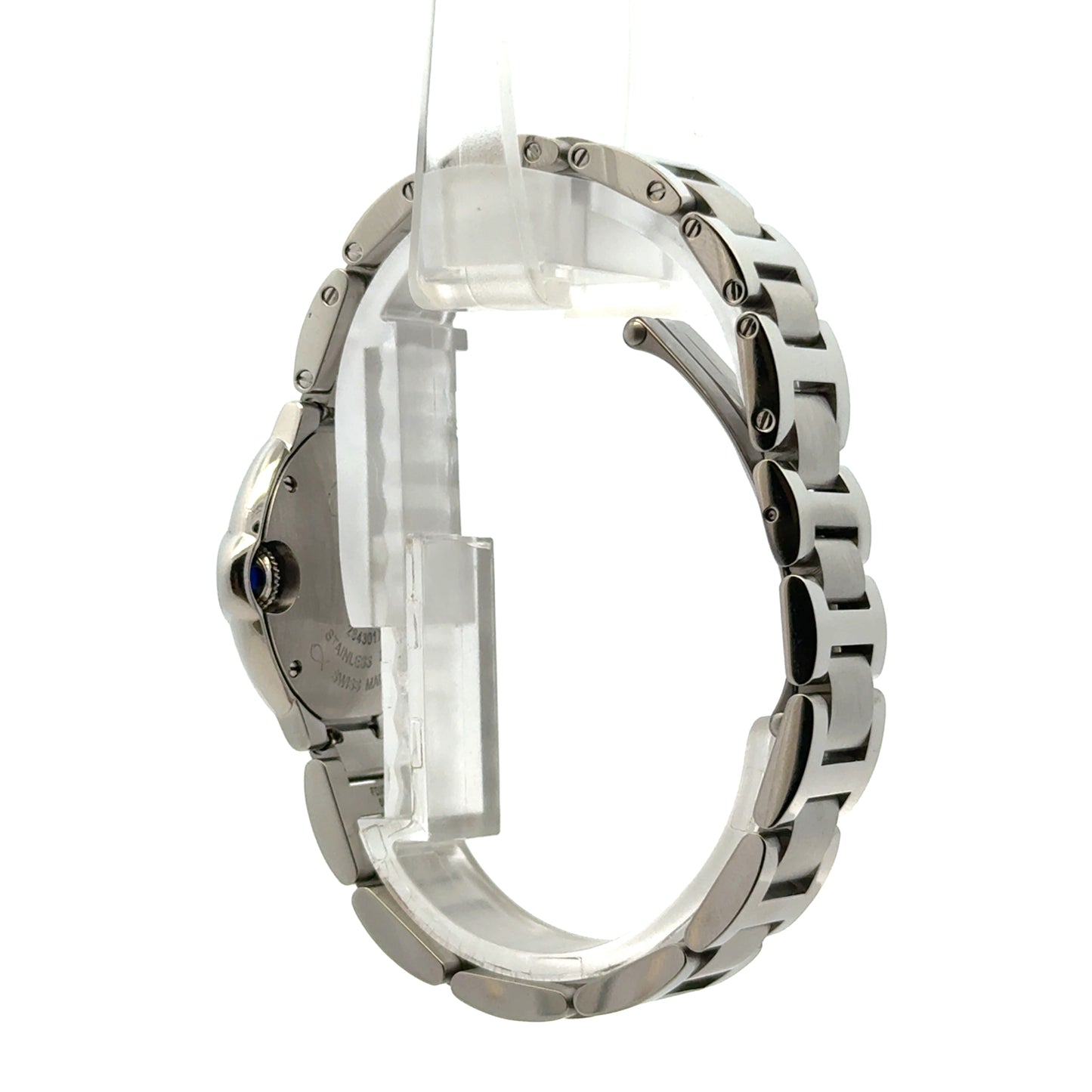 Cartier Ballon Bleu 28mm White Dial Stainless Steel Watch — worn on the wrist