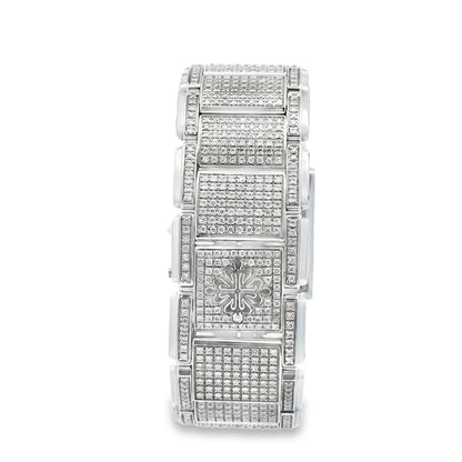 Patek Philippe 4910/10A Twenty~4 Aftermarket Diamond Pavé Watch — worn on the wrist