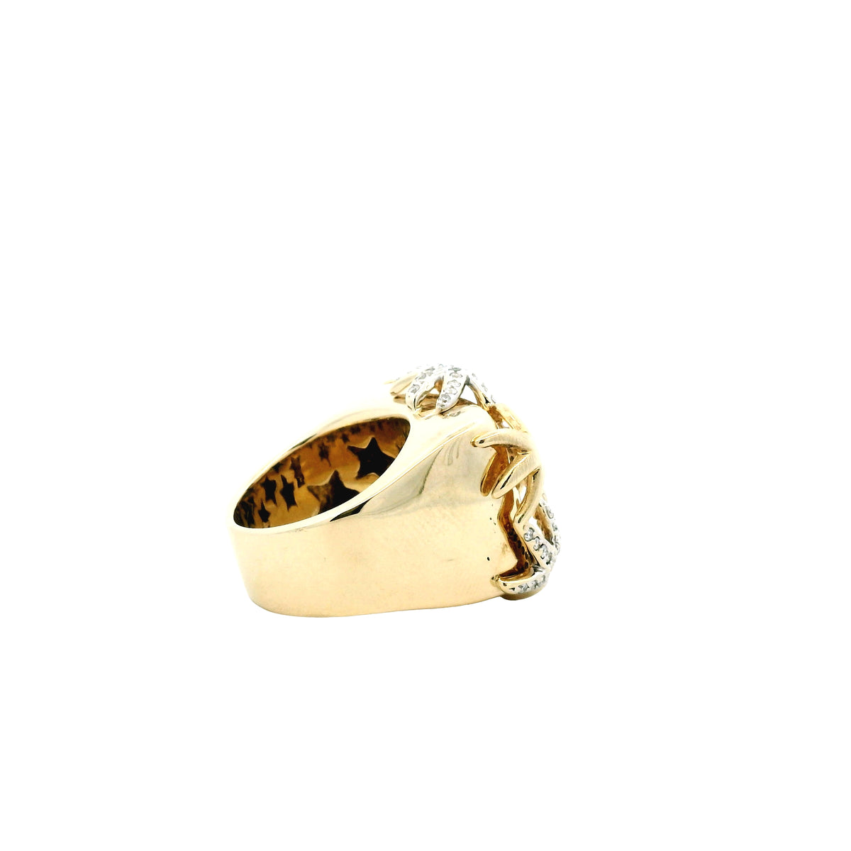 14k Yellow Gold 0.75ctw Round Diamond Starfish Cocktail Ring — photo 8 of 9
