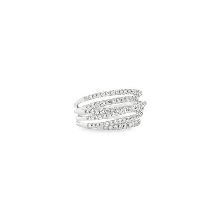 Gabriel & Co. 14k White Gold 1.00ctw Diamond Criss Cross Layered Ring — photo 8 of 12