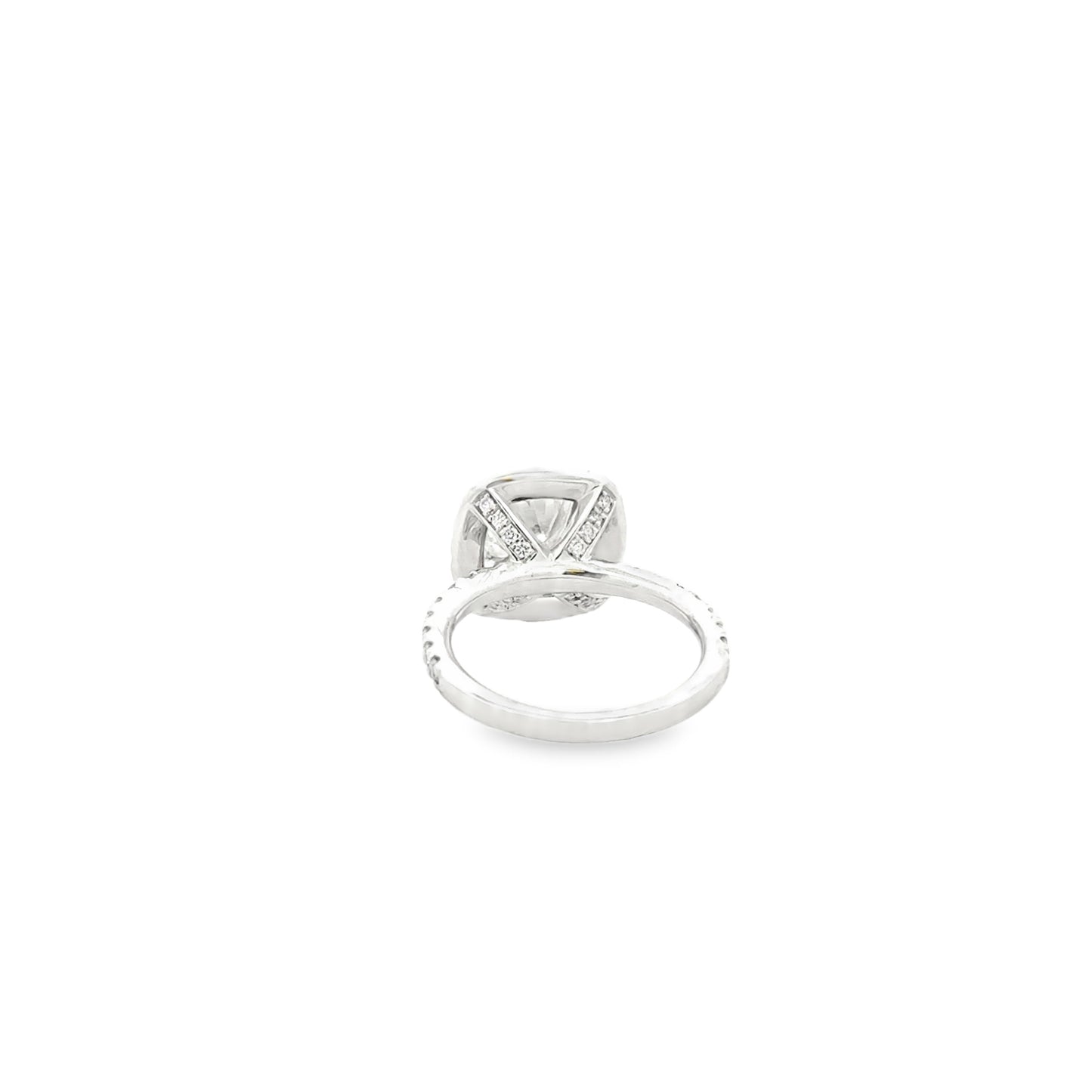 14k White Gold 1.50ct Round Brilliant Diamond Halo Engagement Ring — photo 8 of 10