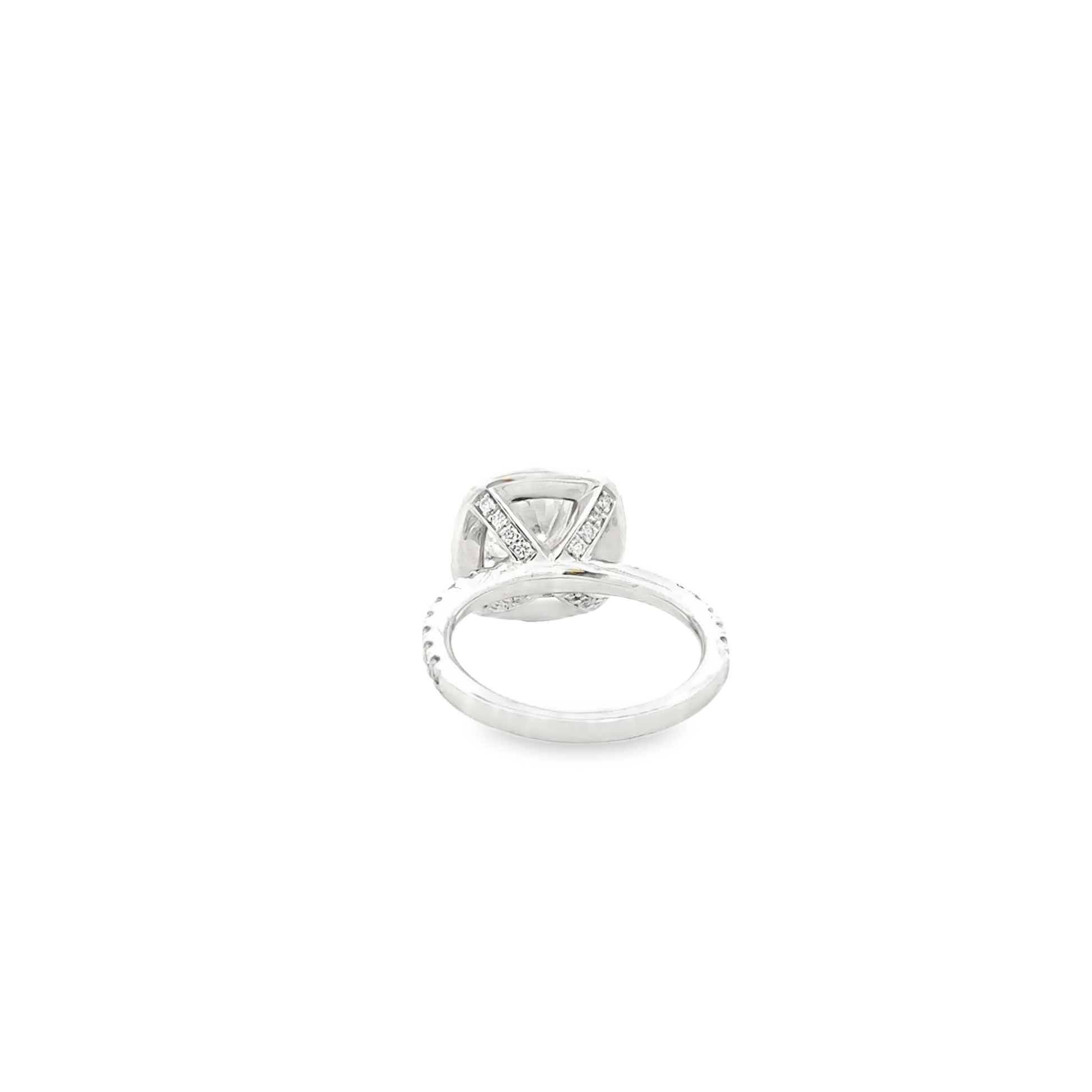 14k White Gold 1.50ct Round Brilliant Diamond Halo Engagement Ring — photo 8 of 10