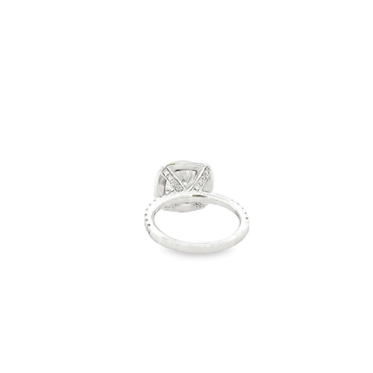 14k White Gold 1.50ct Round Brilliant Diamond Halo Engagement Ring — photo 8 of 10
