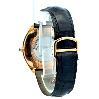 Cartier Drive de Cartier 40mm Silver Guilloché Dial 18k Rose Gold Watch — photo 8 of 11
