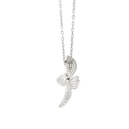18k White Gold 1.44ctw Round Brilliant Diamond Pavé Flower Pendant Necklace — photo 8 of 8