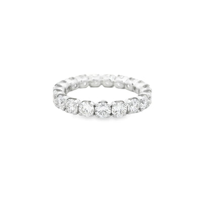 18k White Gold 3.04ctw Round Brilliant Diamond Eternity Band Ring — photo 8 of 8