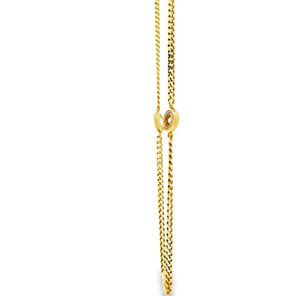 18k Yellow Gold 0.30ctw Round Brilliant Diamond Bezel Set Curb Chain Necklace — photo 8 of 9