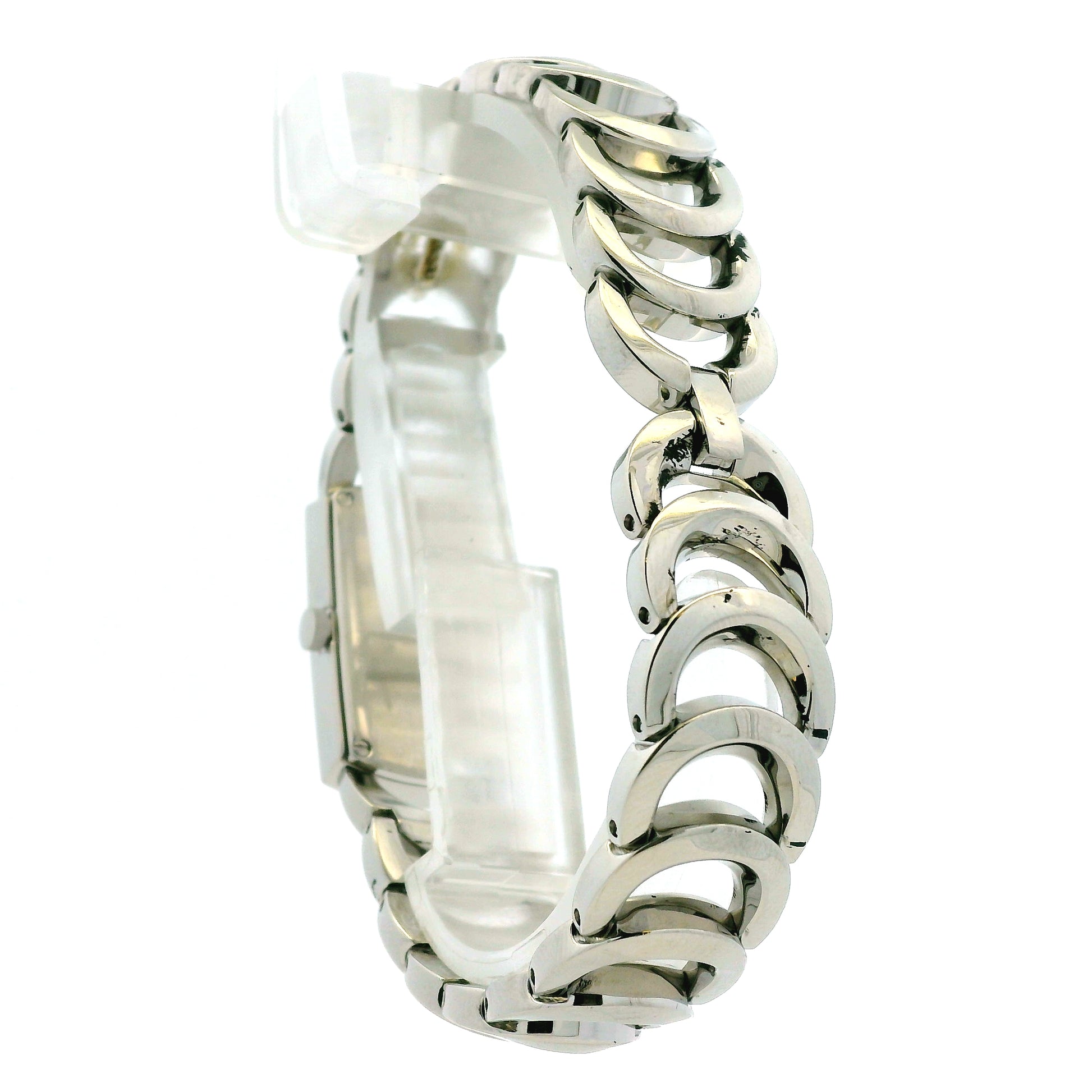Movado Rondiro 0606007 Mother of Pearl Diamond Bezel Rectangle Stainless Steel Watch — photo 8 of 12