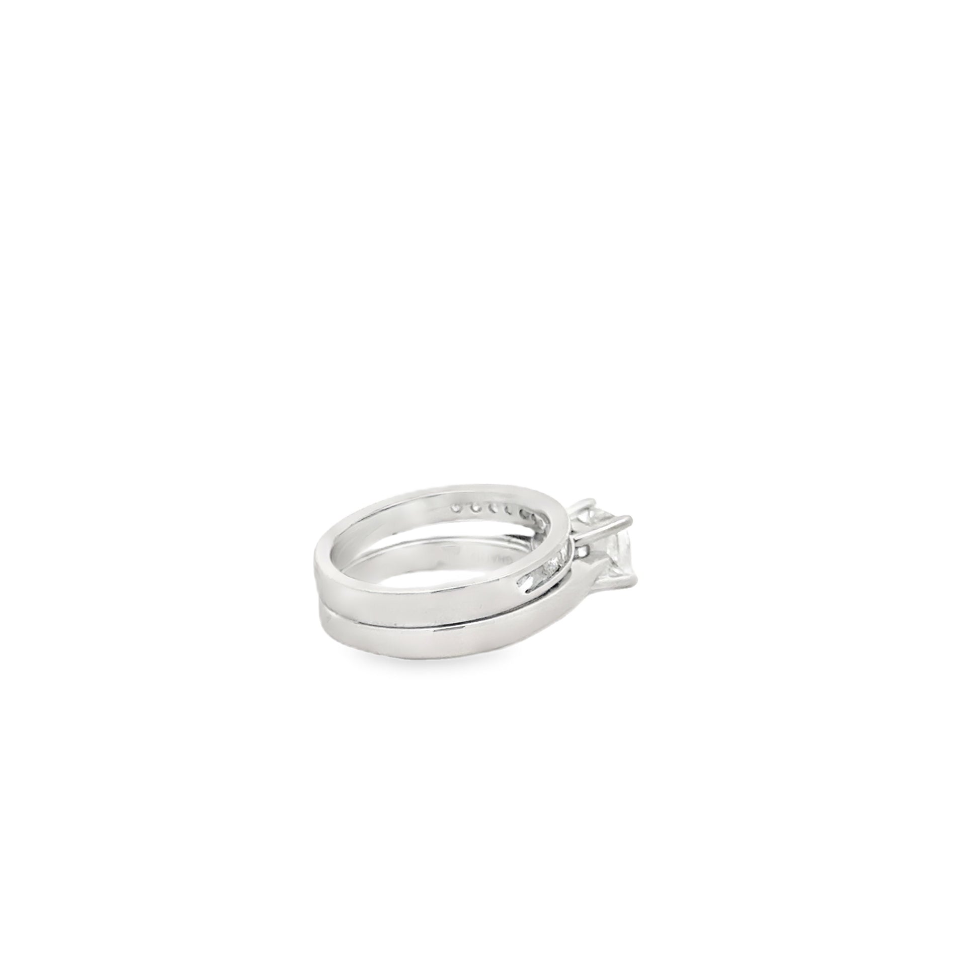 14k White Gold 0.96ct Princess Cut Diamond Solitaire Engagement Ring — photo 8 of 11