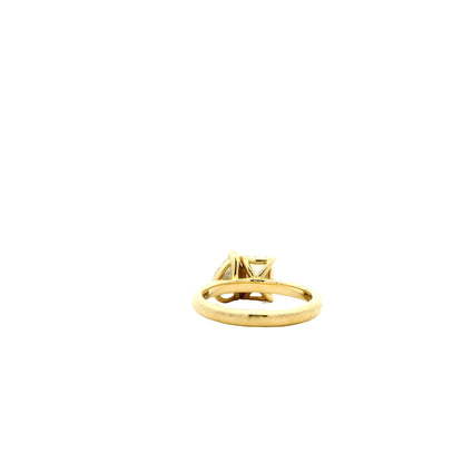 14k Yellow Gold GIA Certified 1.01ct Rectangular Brilliant and 0.80ct Pear Cut Diamond Toi Et Moi Ring — photo 8 of 12