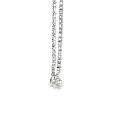 GIA Certified 1.06ct D VS2 Pear Cut Diamond Pendant Tennis Necklace — photo 8 of 10