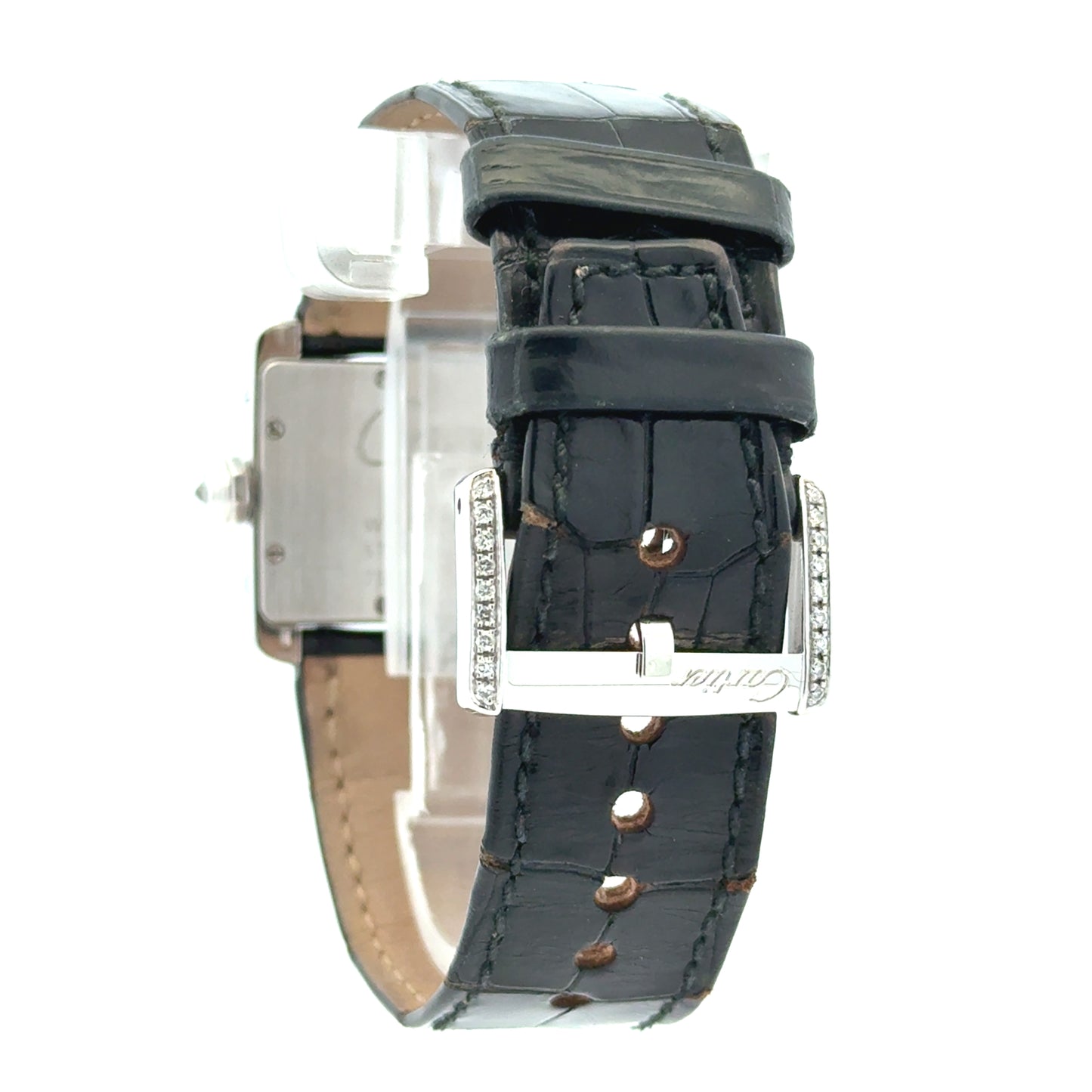 Cartier Tank Divan Mini 32mm Aftermarket Diamond Bezel Stainless Steel Watch — photo 8 of 10