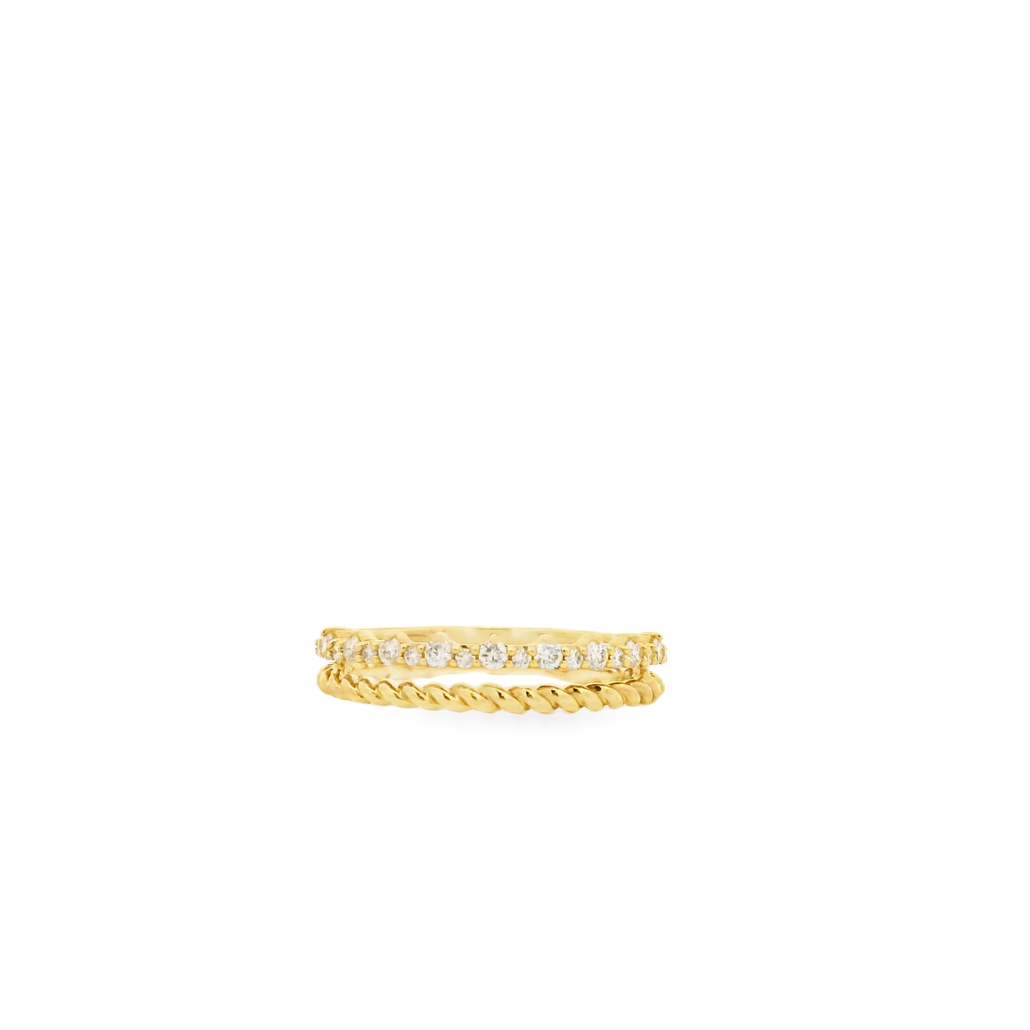 14k Yellow Gold 0.22ctw Round Brilliant Diamond Split Band Ring — photo 8 of 11