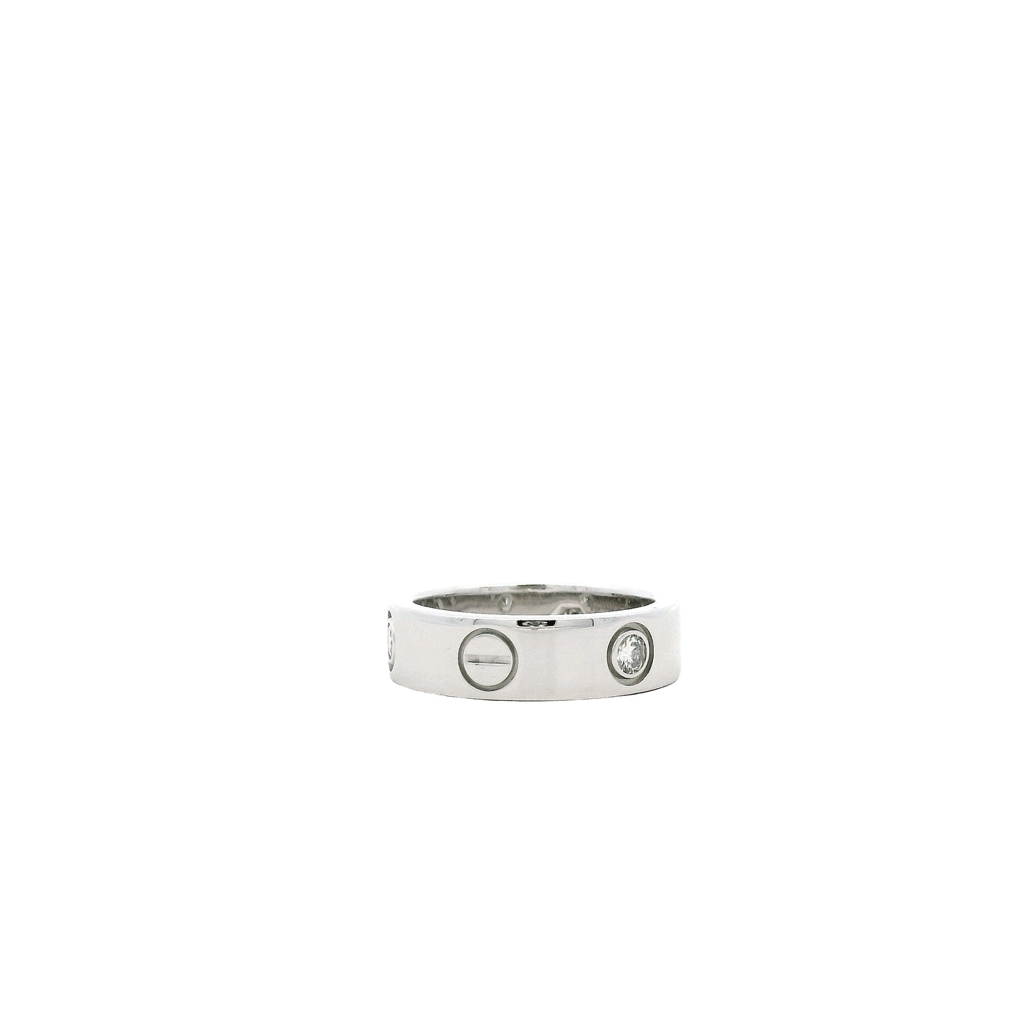 Cartier 18k White Gold 3 Diamond Love Ring — photo 8 of 10