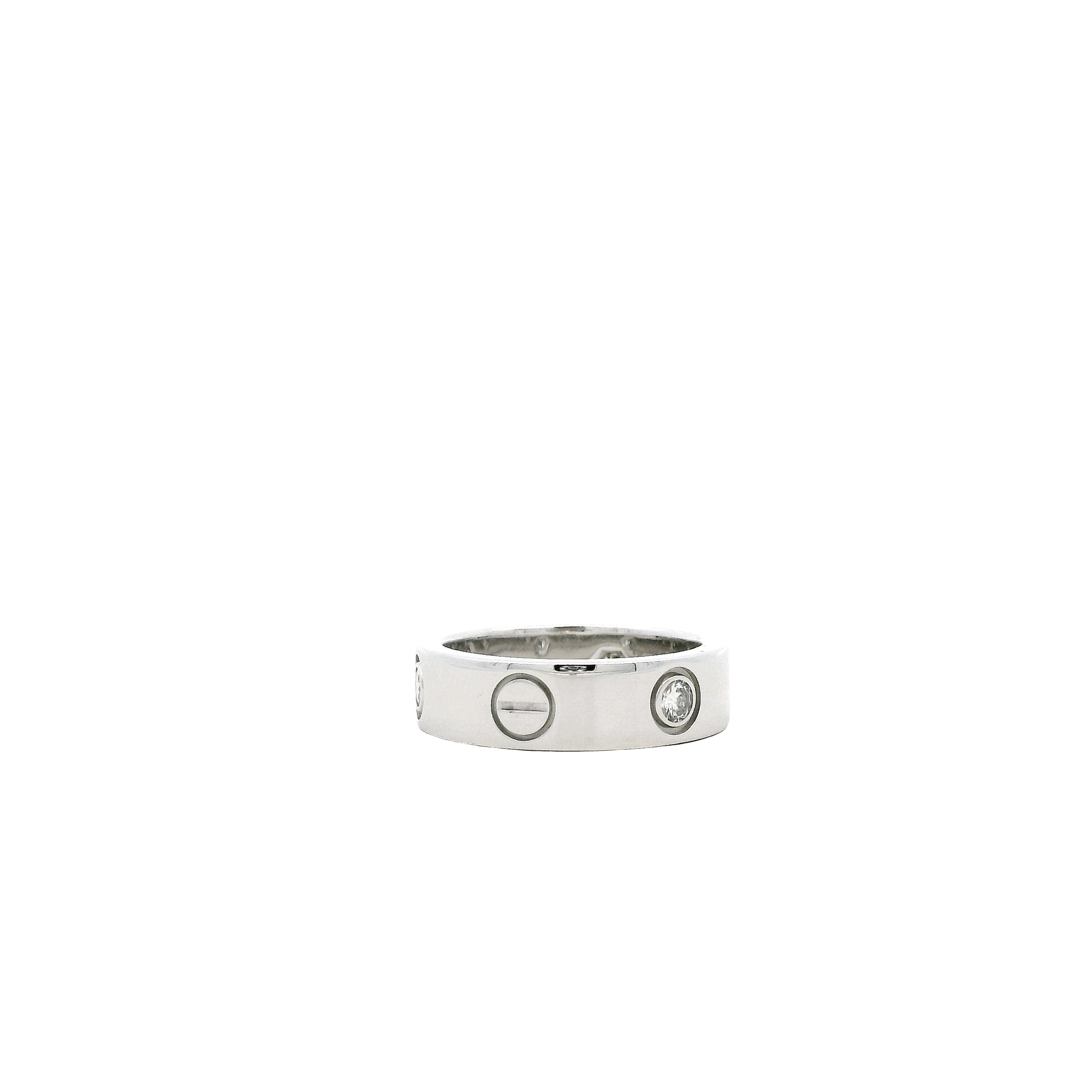 Cartier 18k White Gold 3 Diamond Love Ring — photo 8 of 10