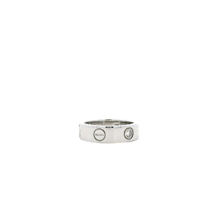 Cartier 18k White Gold 3 Diamond Love Ring — photo 8 of 10