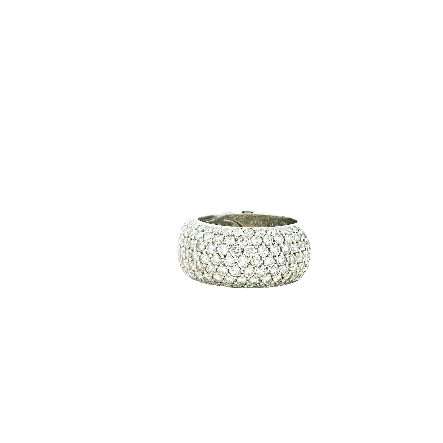 18k White Gold 3.65ctw Round Brilliant Diamond Pavé Ring — photo 8 of 12