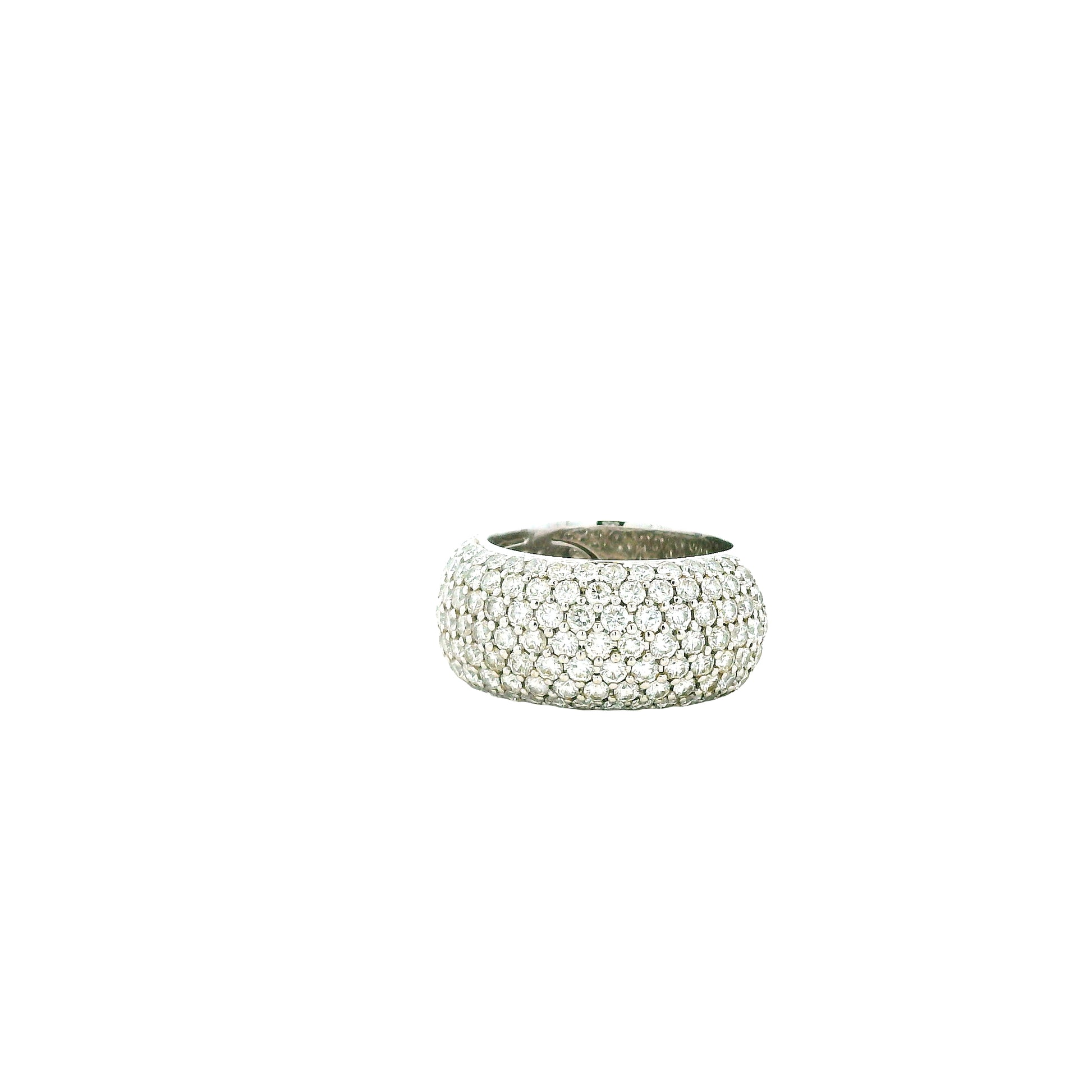 18k White Gold 3.65ctw Round Brilliant Diamond Pavé Ring — photo 8 of 12