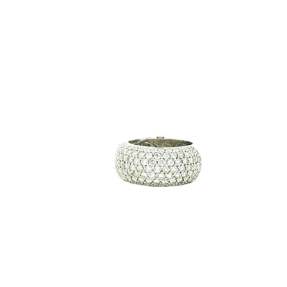18k White Gold 3.65ctw Round Brilliant Diamond Pavé Ring — photo 8 of 12