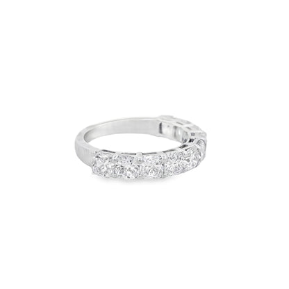 18k White Gold 2.73ctw Cushion Cut Diamond Channel Set Wedding Band — photo 8 of 9