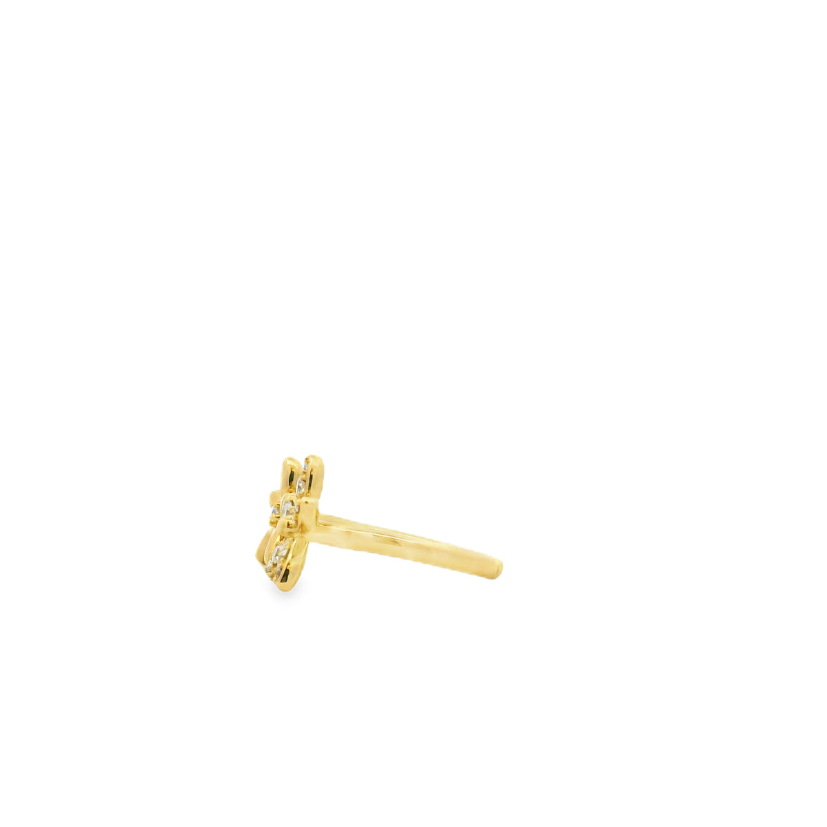Gabriel and Co. 14k Yellow Gold 0.23ctw Diamond Floral Open Ring — photo 8 of 10