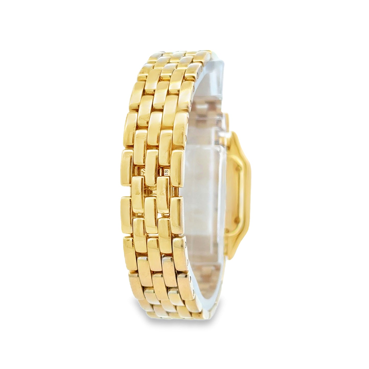 Cartier Mini Panthere 18k Yellow Gold Diamond Bezel Roman Numeral Watch — photo 8 of 13