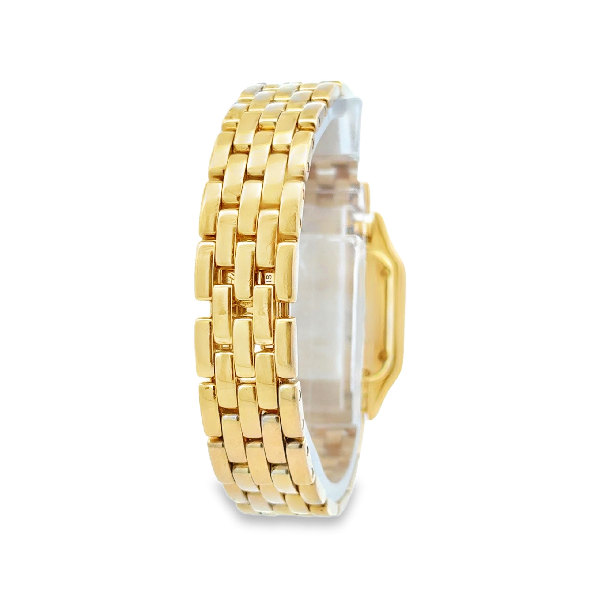 Cartier Mini Panthere 18k Yellow Gold Diamond Bezel Roman Numeral Watch — photo 8 of 13