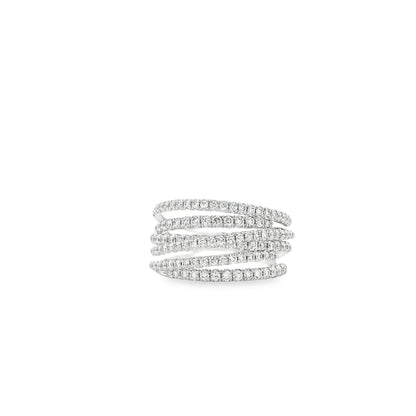 Gabriel & Co. 14k White Gold 1.00ctw Diamond Criss Cross Layered Ring — photo 9 of 12