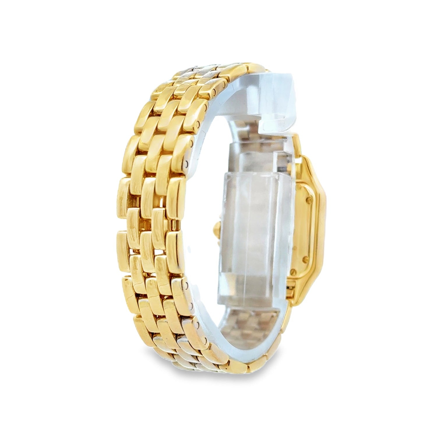 Cartier Mini Panthere 18k Yellow Gold Diamond Bezel Roman Numeral Watch — photo 9 of 13