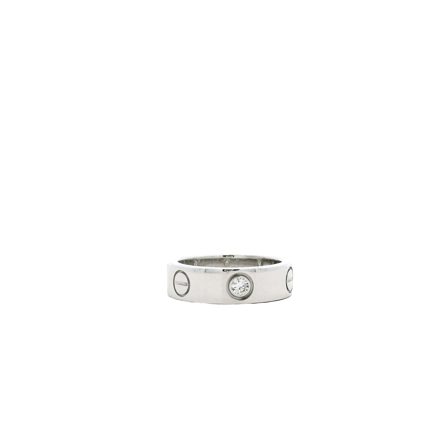 Cartier 18k White Gold 3 Diamond Love Ring — photo 9 of 10