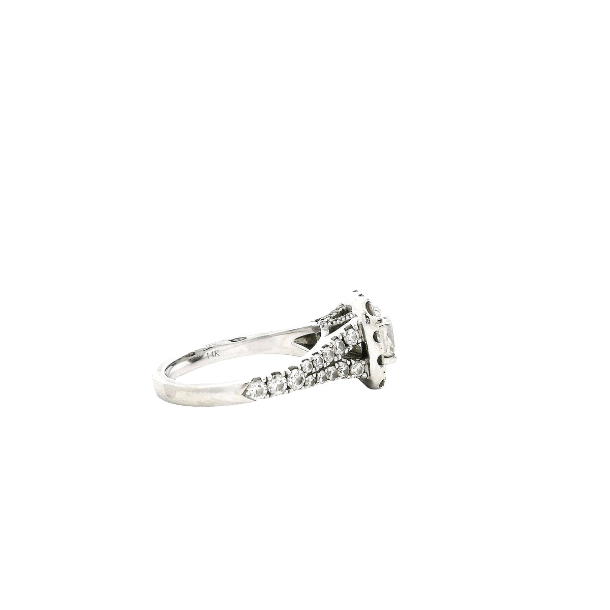 Neil Lane 14k White Gold 0.75ct Cushion Diamond Halo Engagement Ring — photo 9 of 11