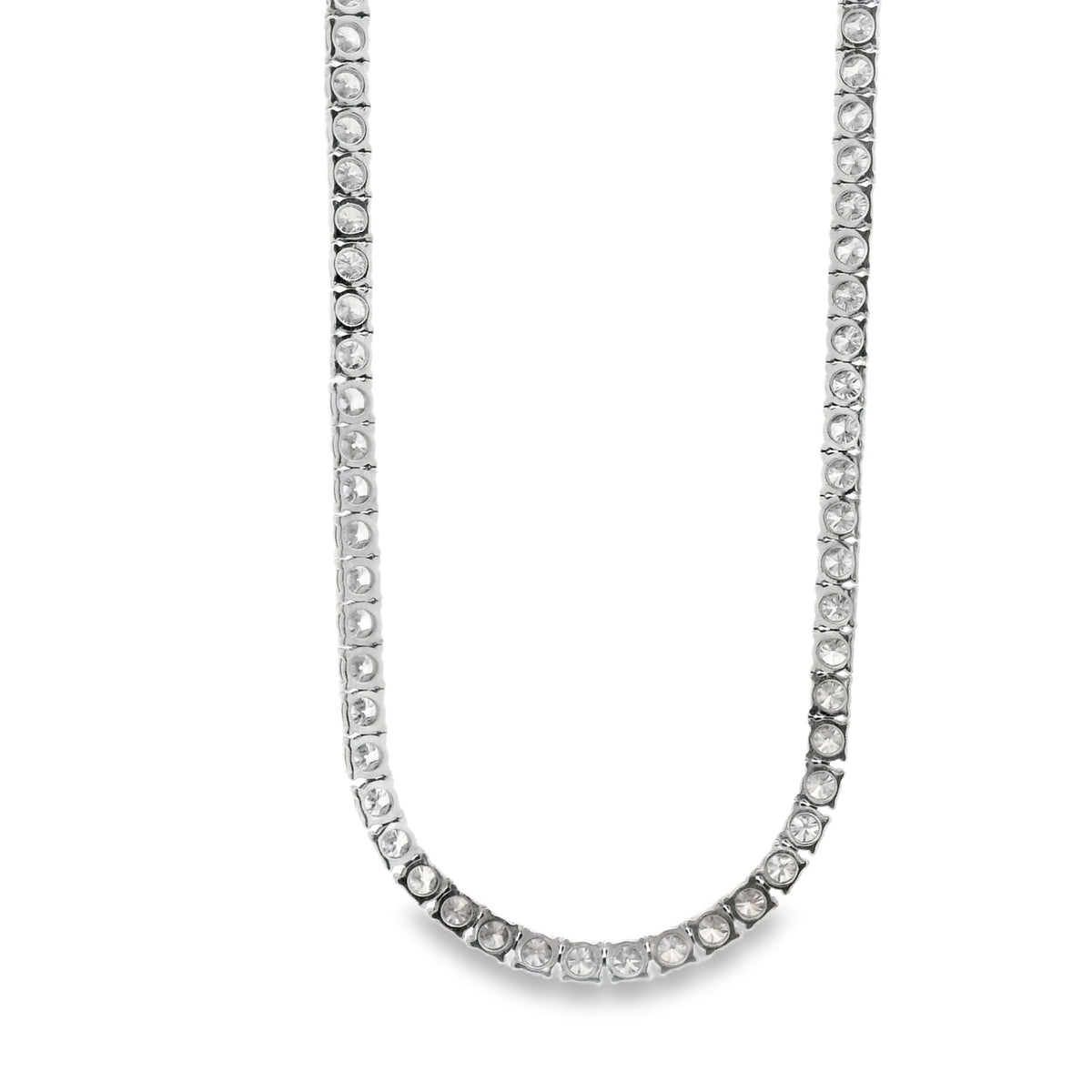 14k White Gold 11.00ctw Round Brilliant Diamond Tennis Necklace 16" — photo 9 of 14